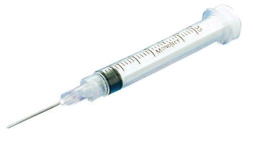 Syringe 3cc 22gx3/4"