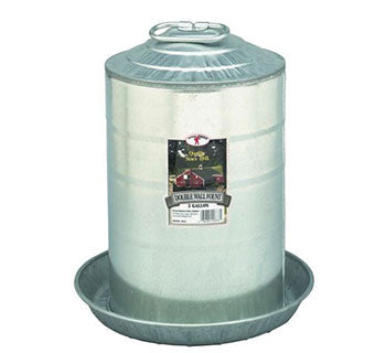 3 Gallon Double Wall Fount Poultry Waterer