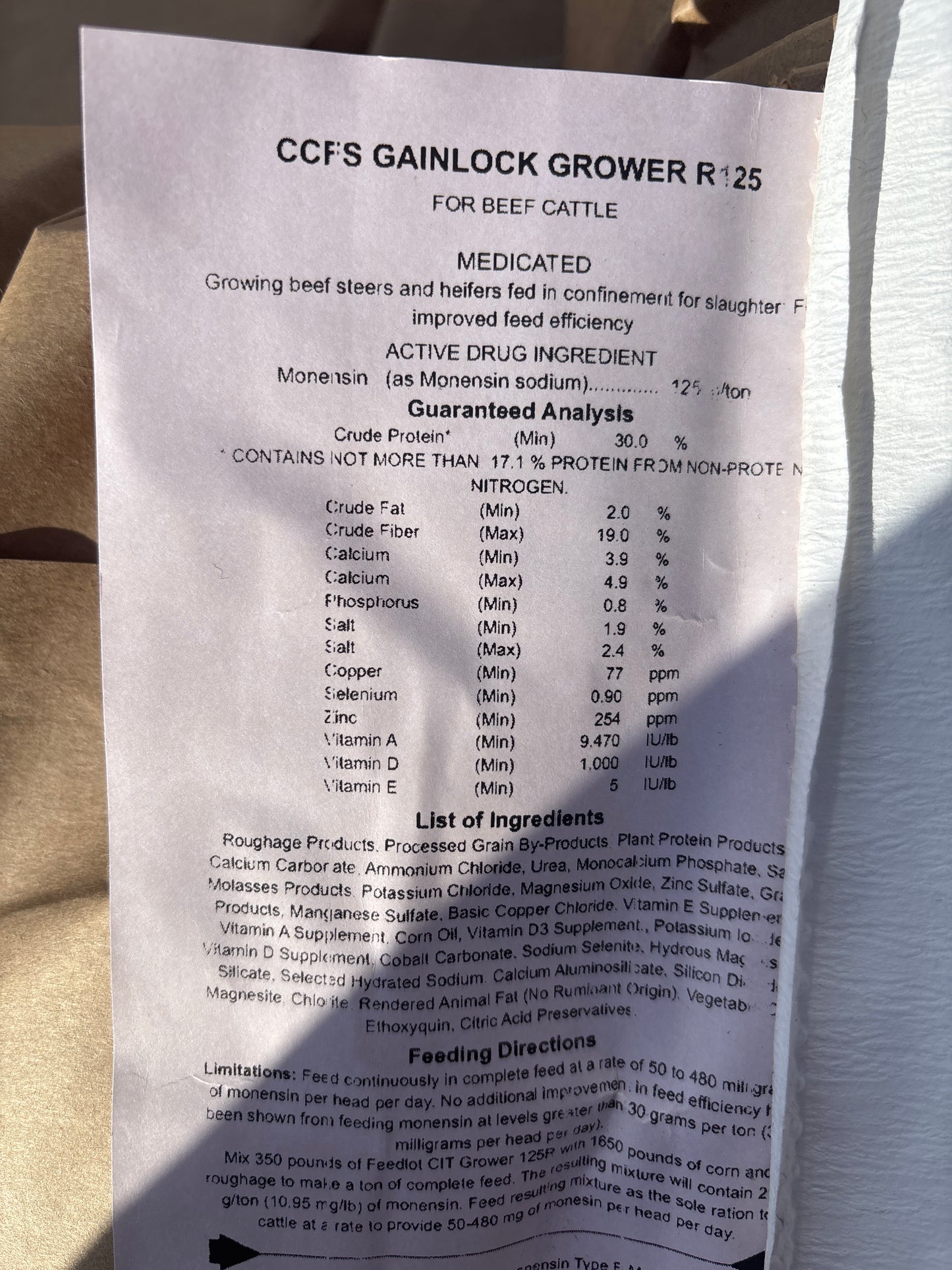 CCFS GainLock Grower 125R