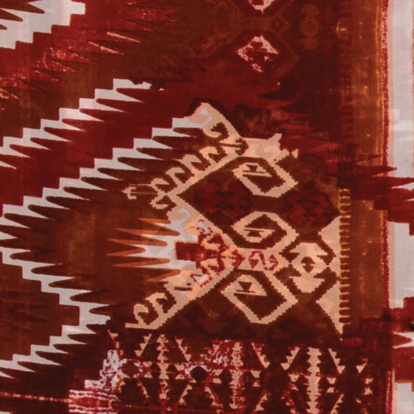 34.5'' Brown/White Silk Scarf