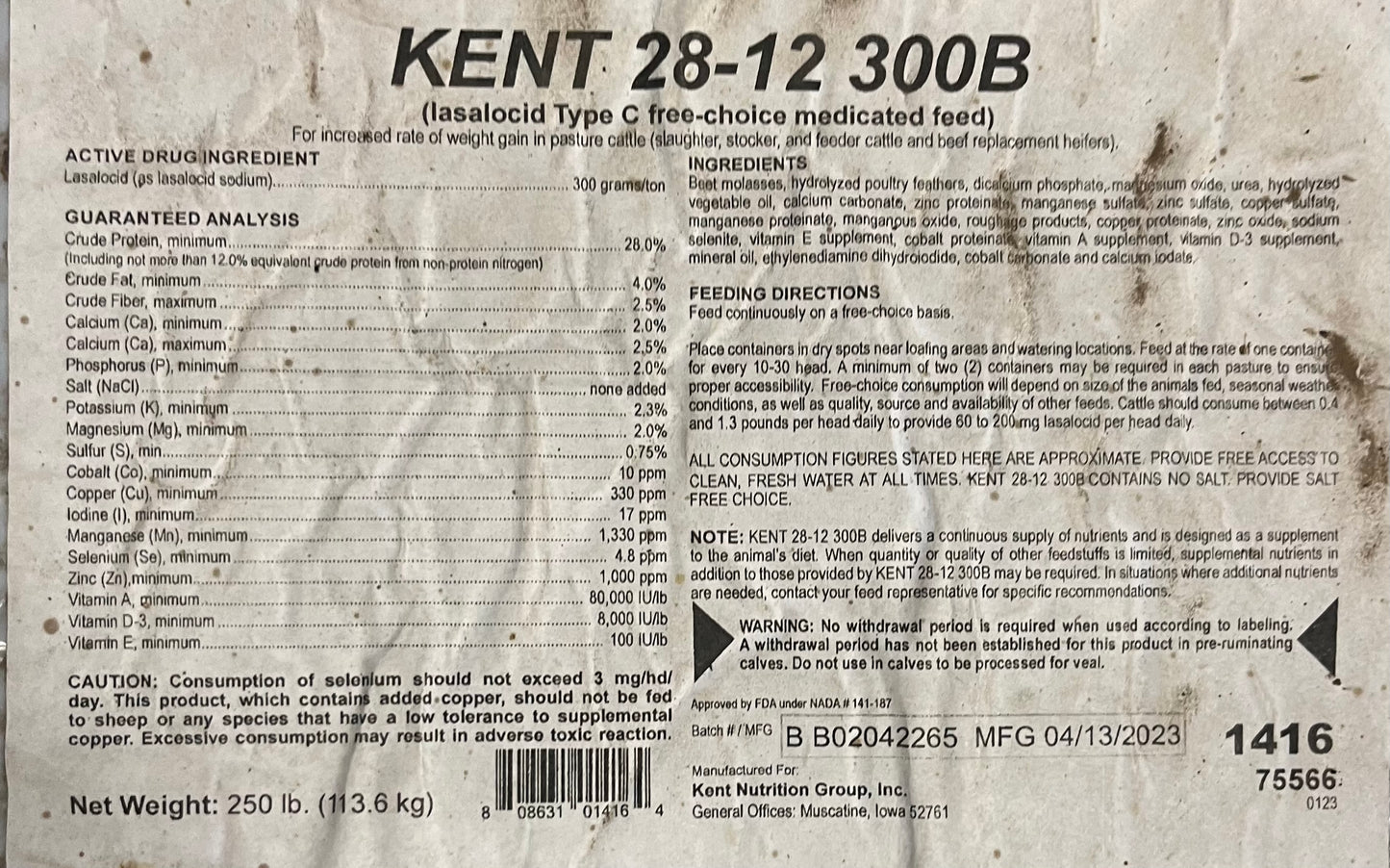 Kent 28-13 300B Lick Tub
