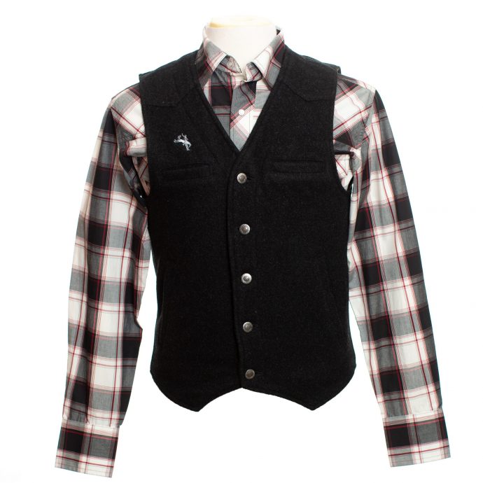Youth Wyoming Wool Vest Black