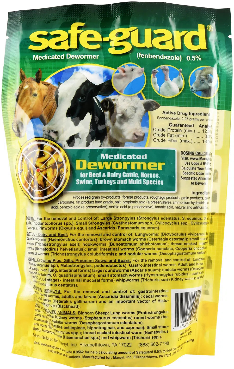 Safe Guard Multi-Species Dewormer, Pellets