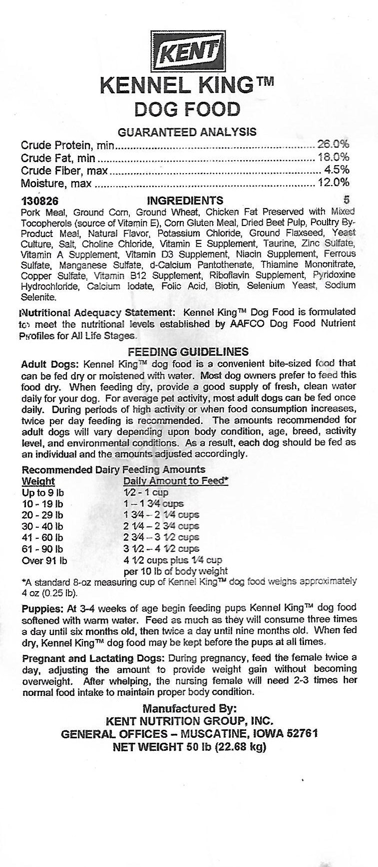 Kennel King Dog Food
