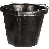 Flat Back Rubber Bucket