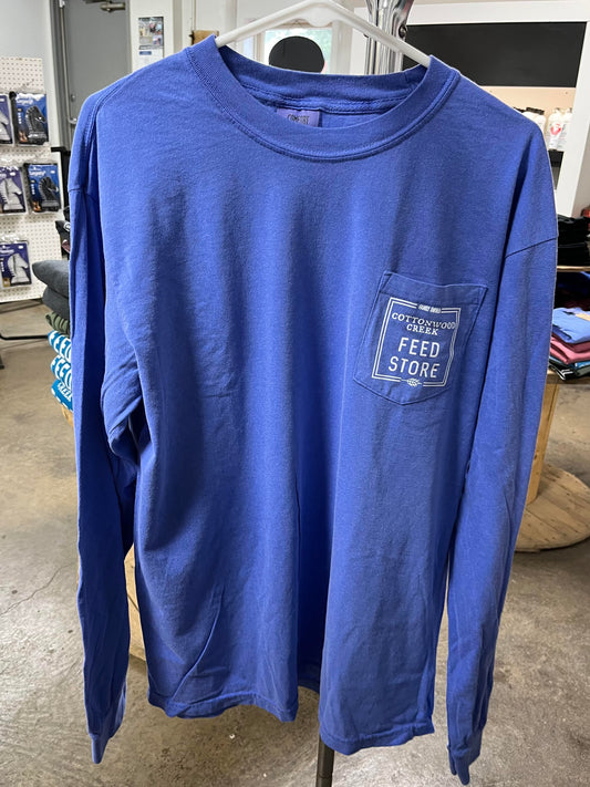 Blue Long Sleeve T-Shirt 2XL