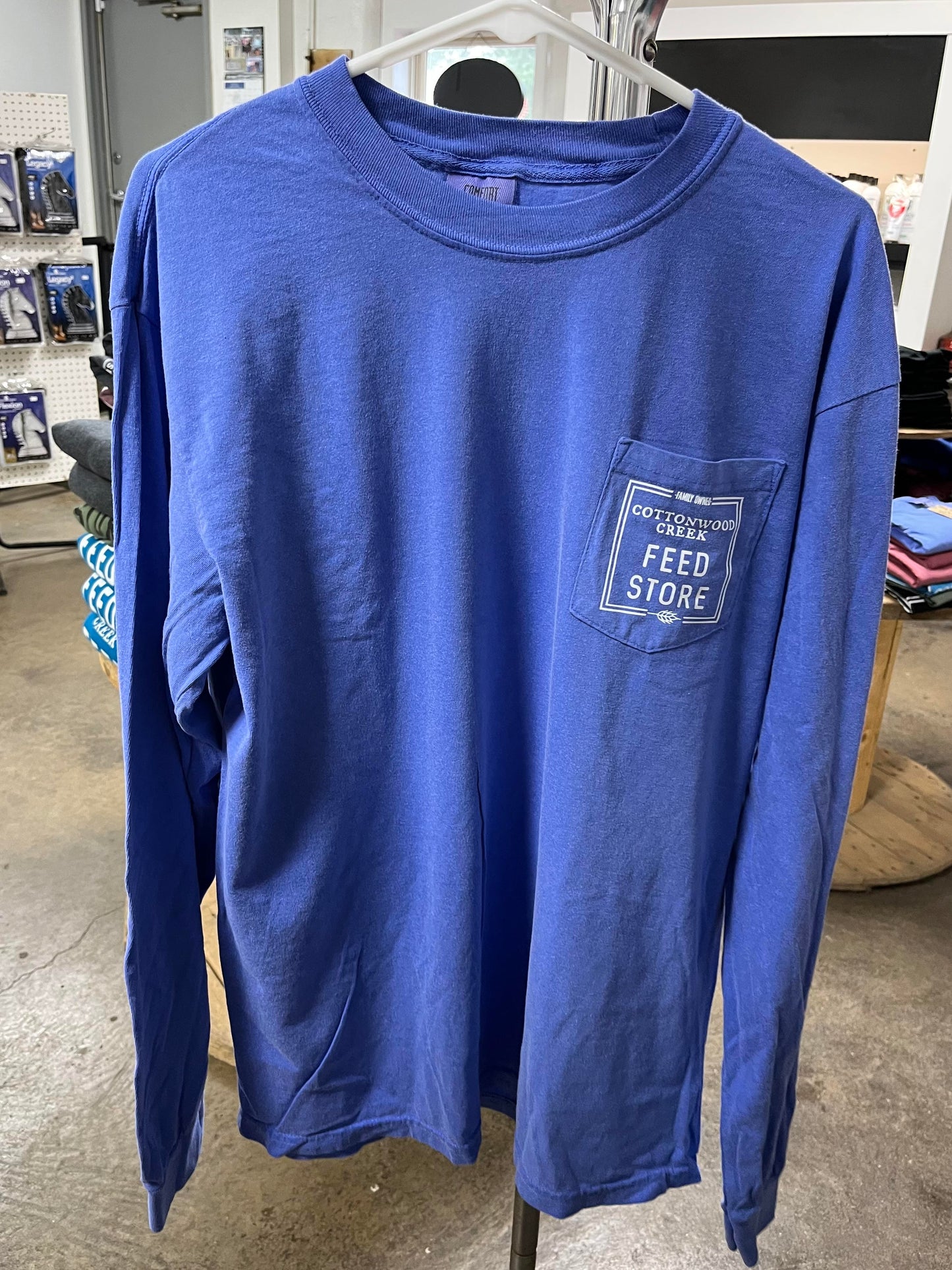 Blue Long Sleeve T-Shirt 2XL