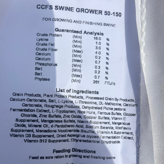 CCFS Swine Grower 50 - 150 50#