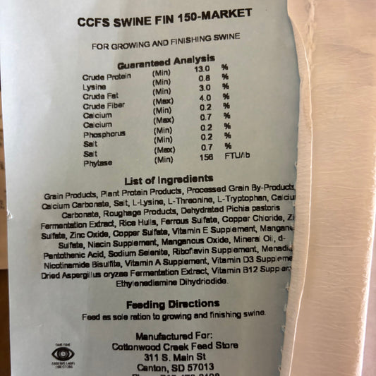 CCFS Swine Grower/Finisher 150-Market