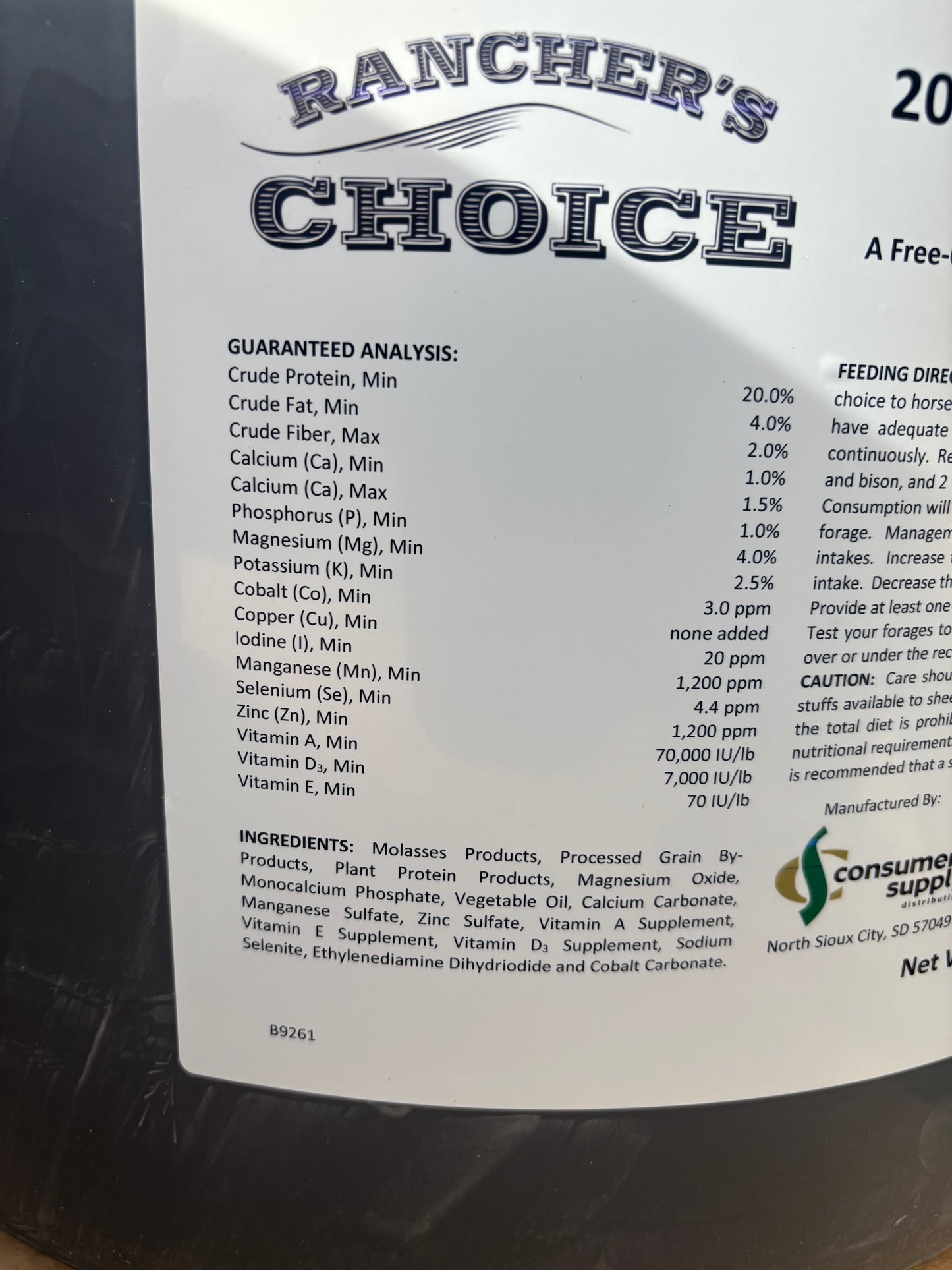 Ranchers Choice 20% AN Hi Mag 200# Tub