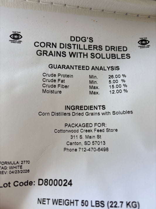 Dried Distillers Grains (DDG) 50#