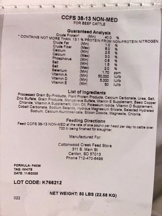 CCFS 38-13 Non Medicated