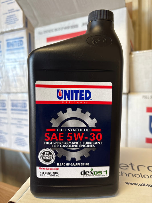 United Full Synthetic SAE 5W-30 GF-6A/SP DEXOS - Gasoline Engines - 1 quart