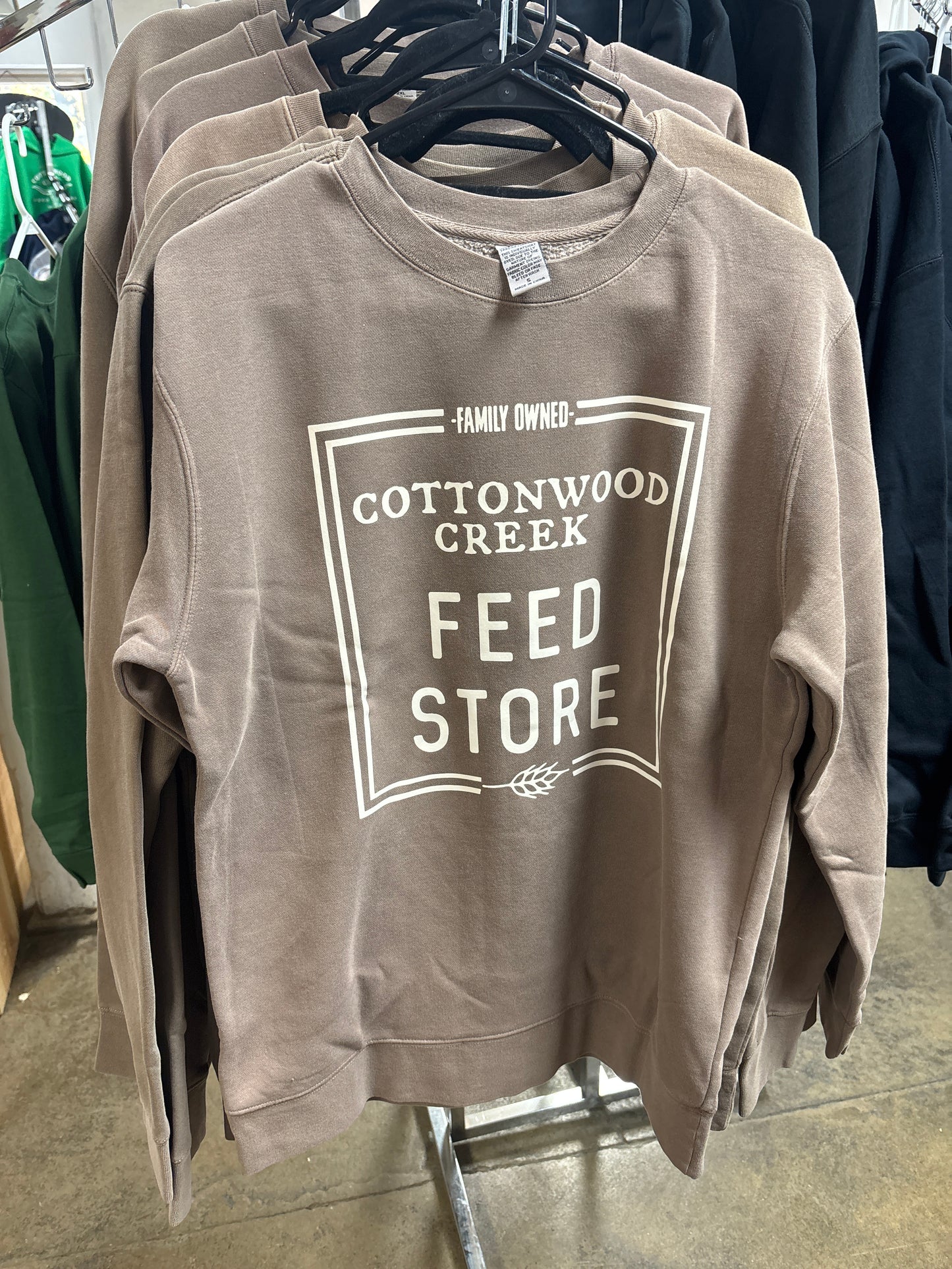 CC Feed Store Crewneck Sweatshirt - Clay