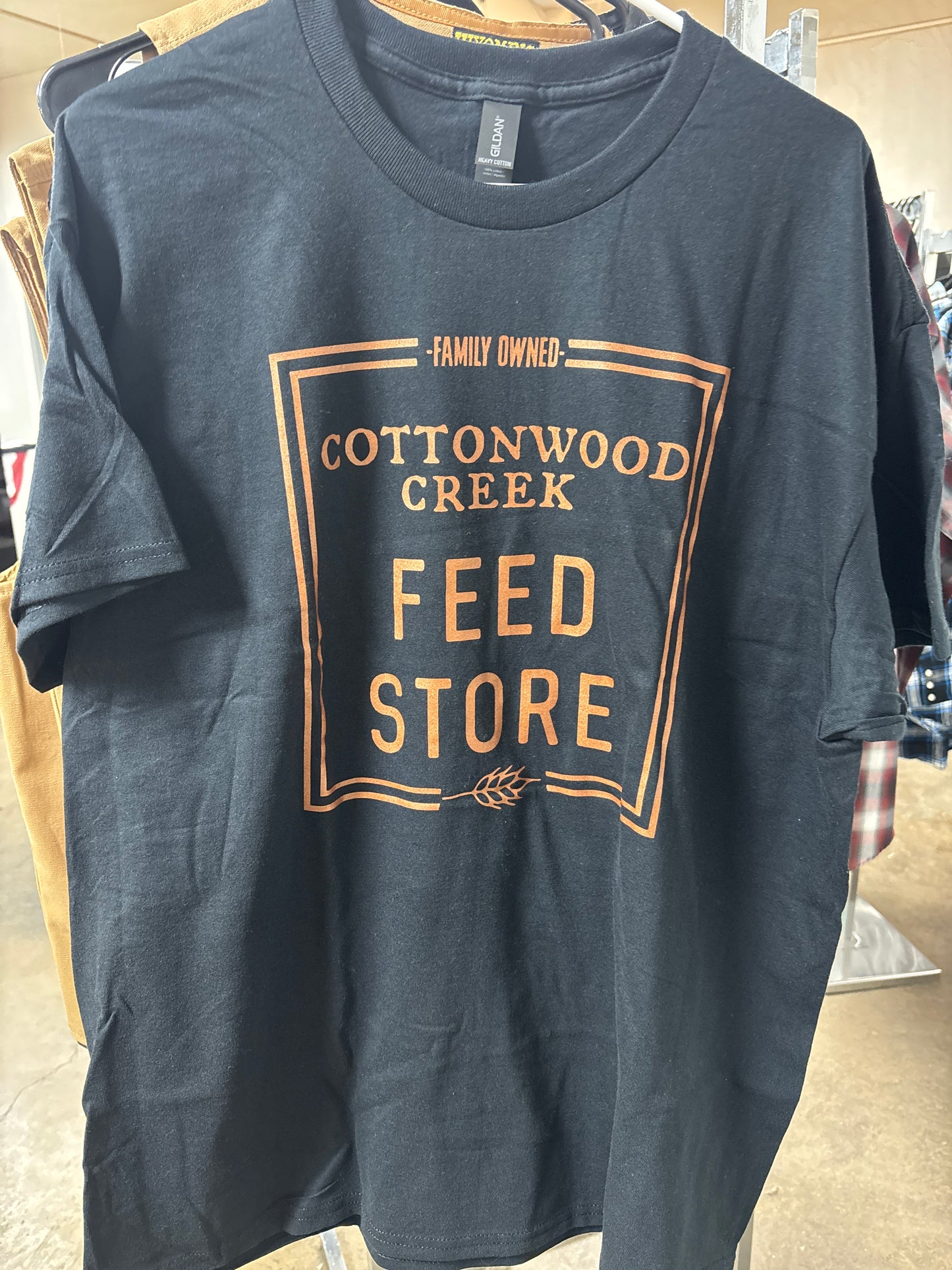 CC Feed Store Black T-Shirt w/ Copper Logo