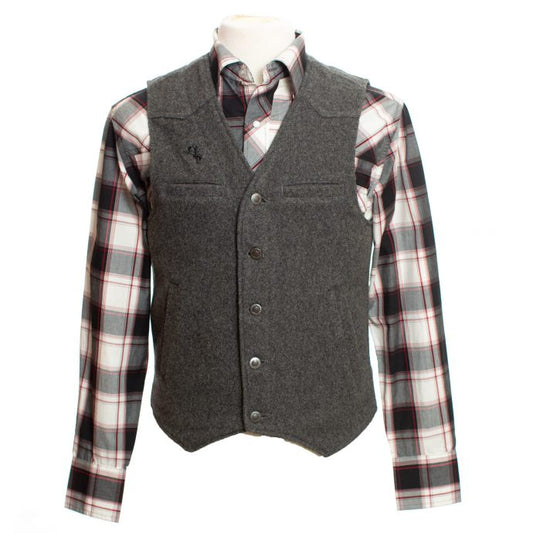 Youth Wyoming Wool Charcoal Vest