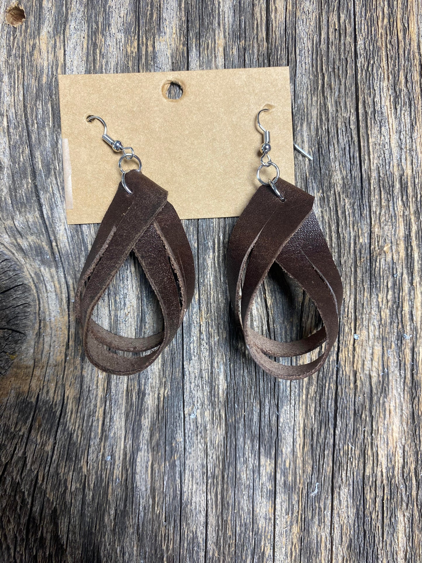 Leather Knotted Earrings